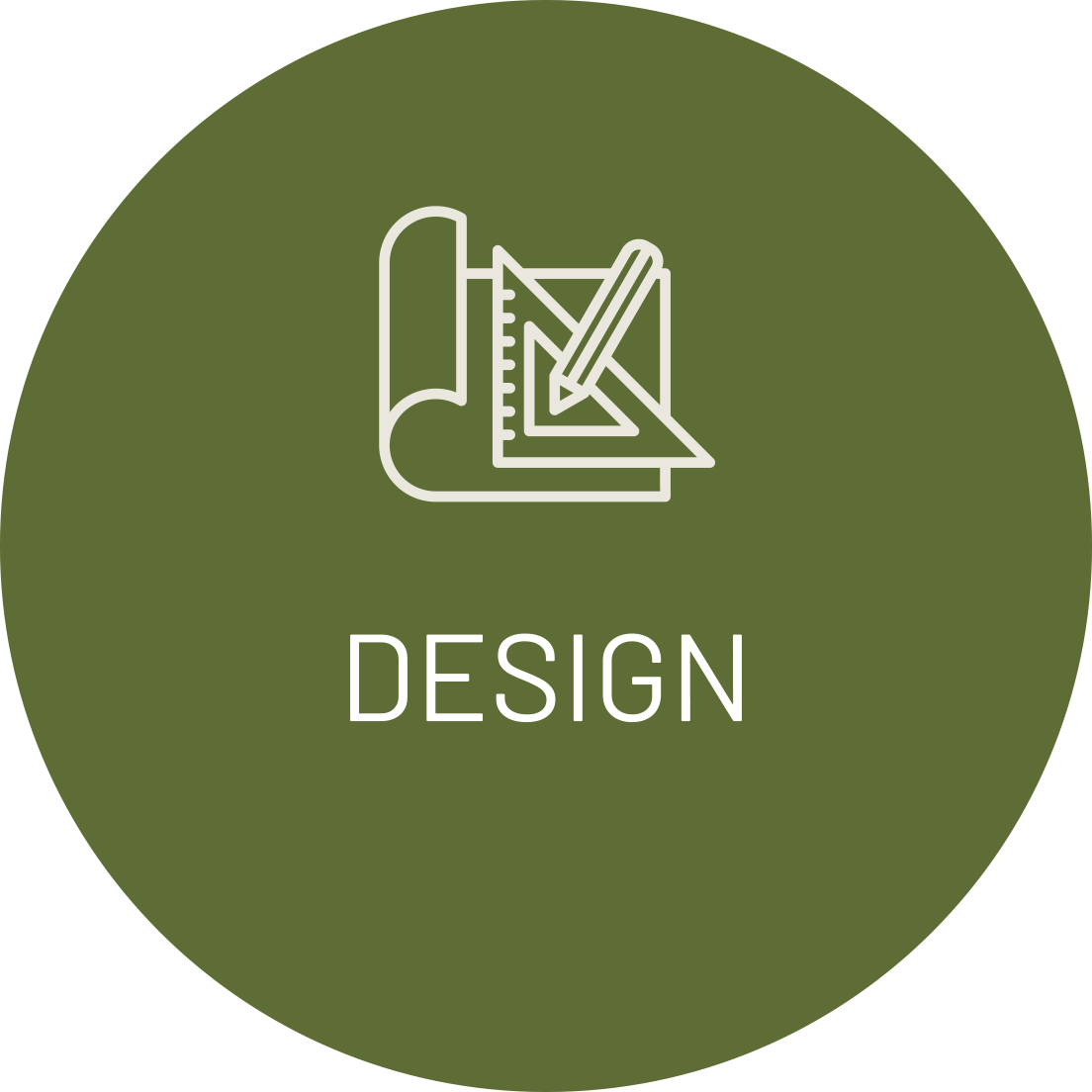 Icon showing The Essex Garden Co garden design services in green.