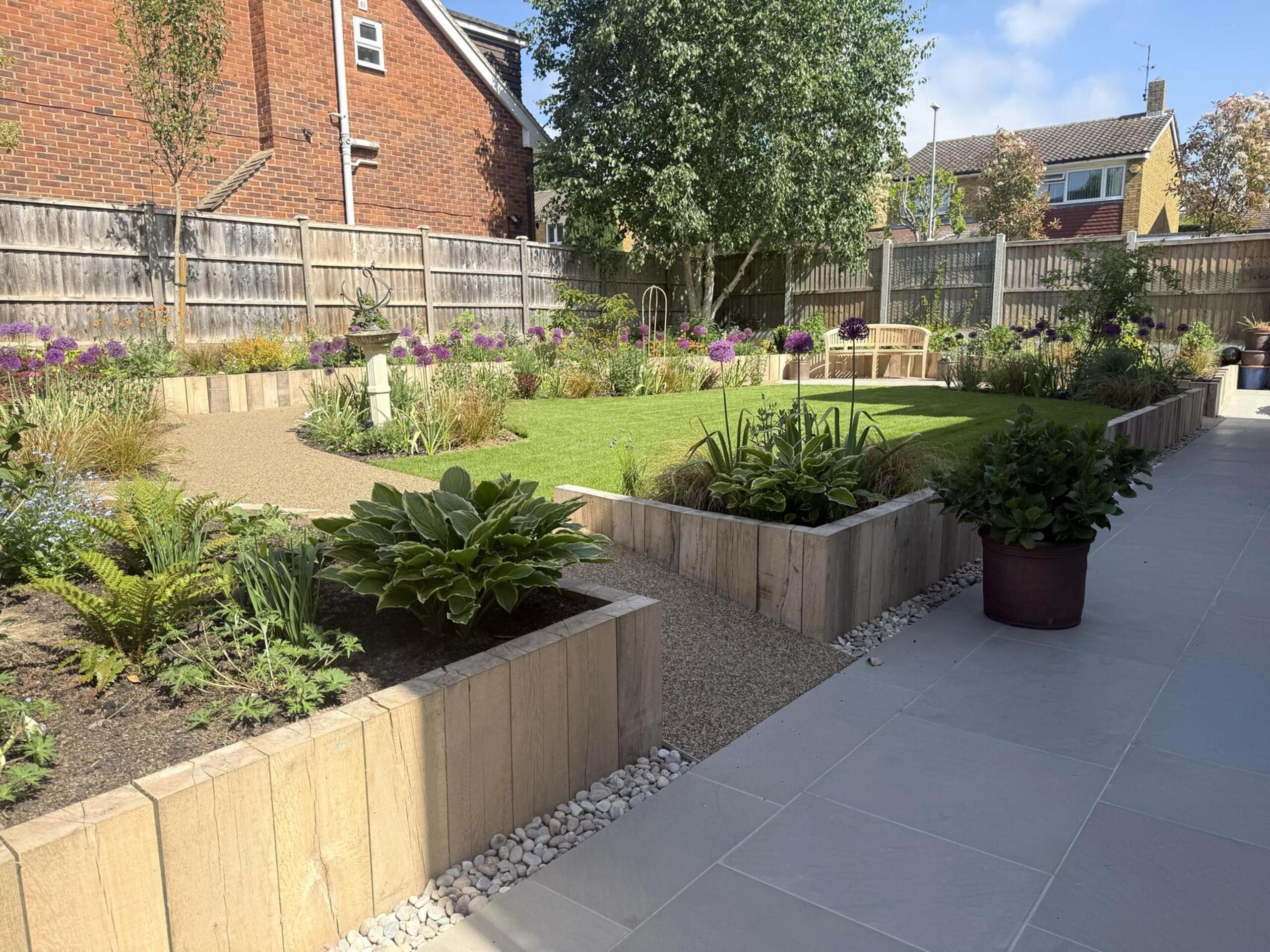 Accessible garden design and build in Ingatestone, Essex. Landscape and design by Essex Garden Co