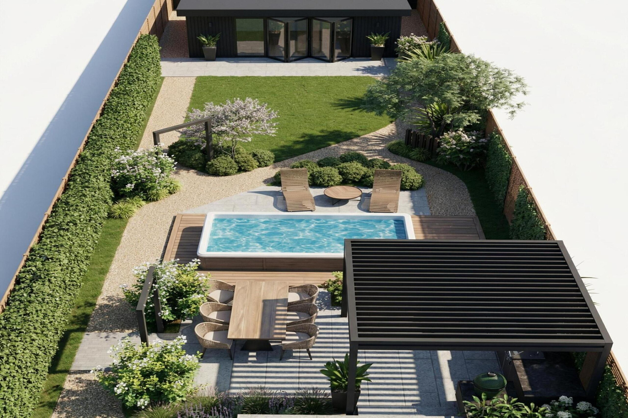 Corbetts avenue garden design, executed by The Essex Garden Co